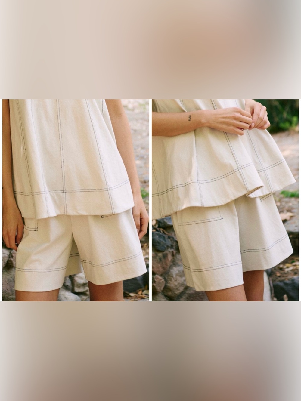 NWOT Free People Free-Est Strada Shorts - barnacle island ivory cream - XL